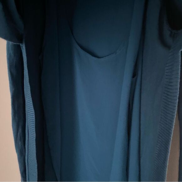 Grace Elements Women’s Cowl Neck Blue Long Sleeve 2 Piece Sweater size S - Picture 2 of 5